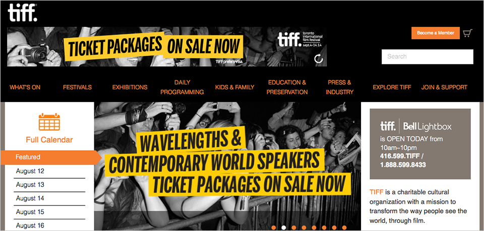 トロント国際映画祭が9月4日から10日間開催されます！Toronto International Film Festival will be held 10 days from September 4